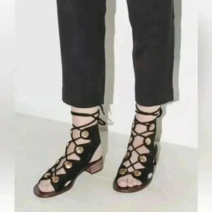 🆕See By Chloe Edna Lace Up Gladiator Heeled Sandal Size UK 38 US 7 New.